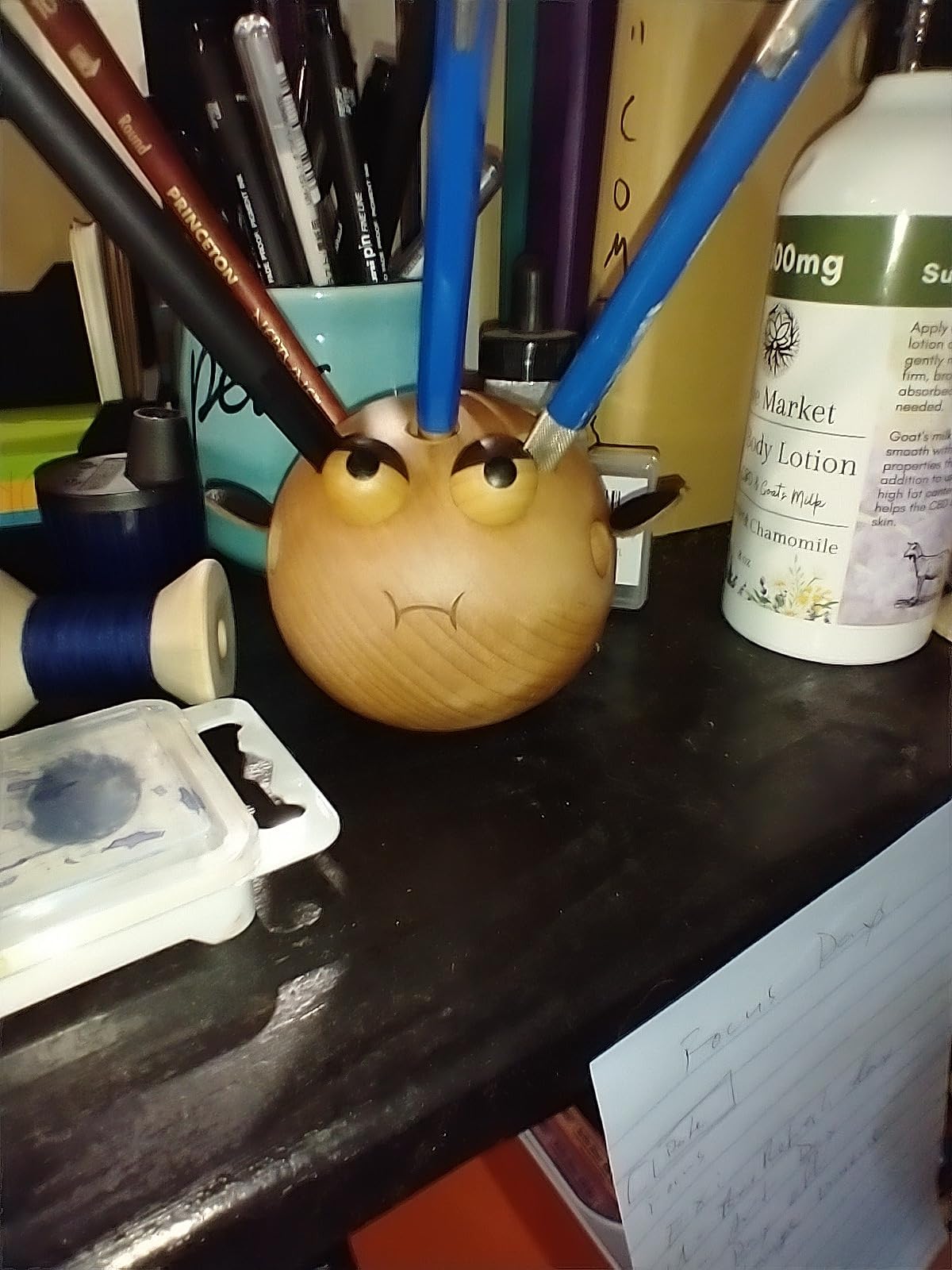 Damuzhi Pufferfish Pen Holder For Desk Pencil Holder Wooden | Funny Small Gifts For Kids Unique Gifts For White Elephant Gift Steacher Gifts customer photo 1