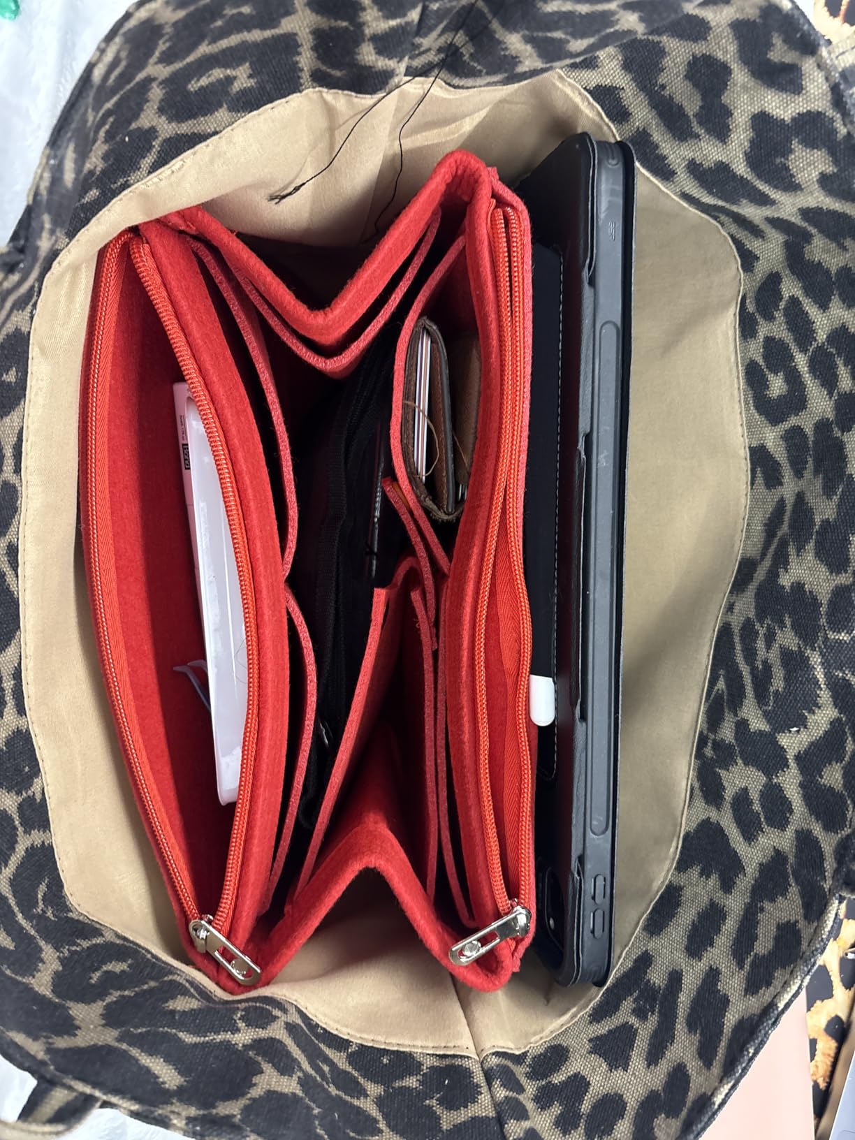 Leopard Print Tote Bags For Women Large-capacity Bag Single-shoulder Sag For Women Large Leopard Print Bag customer photo 2