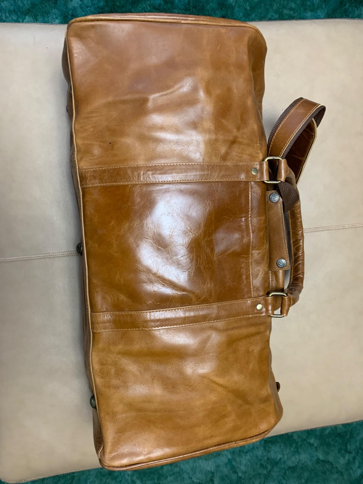 Duffle Bag For Men and Women, 21 Inch Vintage Buffalo Leather Travel Duffle Bag, Genuine Carry On Overnight Bag, Weekender Gym Bag with Shoulder Strap, Carry on Airplane Luggage Bags customer photo 2