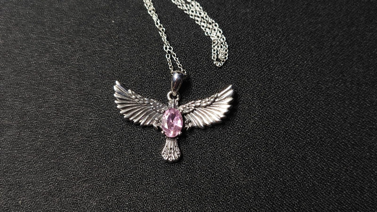 Eagle Necklace for Women 925 Sterling Silver Hawk Eagle with Birthstone Pendant Necklace customer photo 1