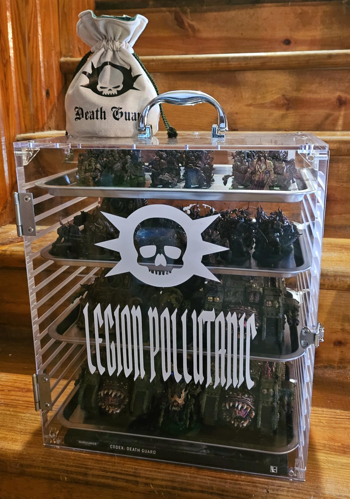 Miniatures Storage Case with Backpack,Magnetic Wargame Miniature Army Carrying Case,Clear Acrylic Board Game Miniatures Display Case Compatible with Warhammer 40k customer photo 1