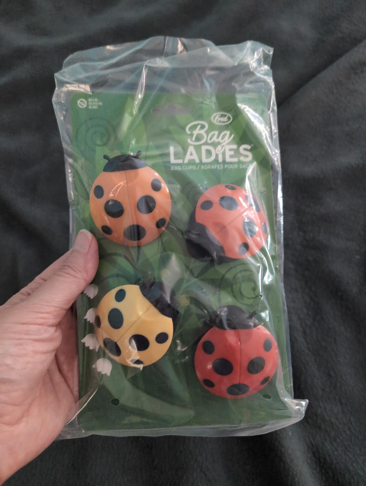 Genuine Fred BAG LADIES, Ladybug Bag Clips, Set of 4 customer photo 1