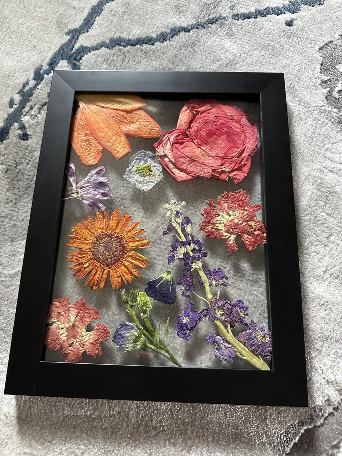 Golden State Art 11x14 Floating Picture Frame Solid Wood Brown(1 Pack) | Pressed Flower Frame, Tempered Glass Front Plexiglass Back,display Photo 5x7 to 11x14,wall mounting,dual hanging orientation customer photo 1
