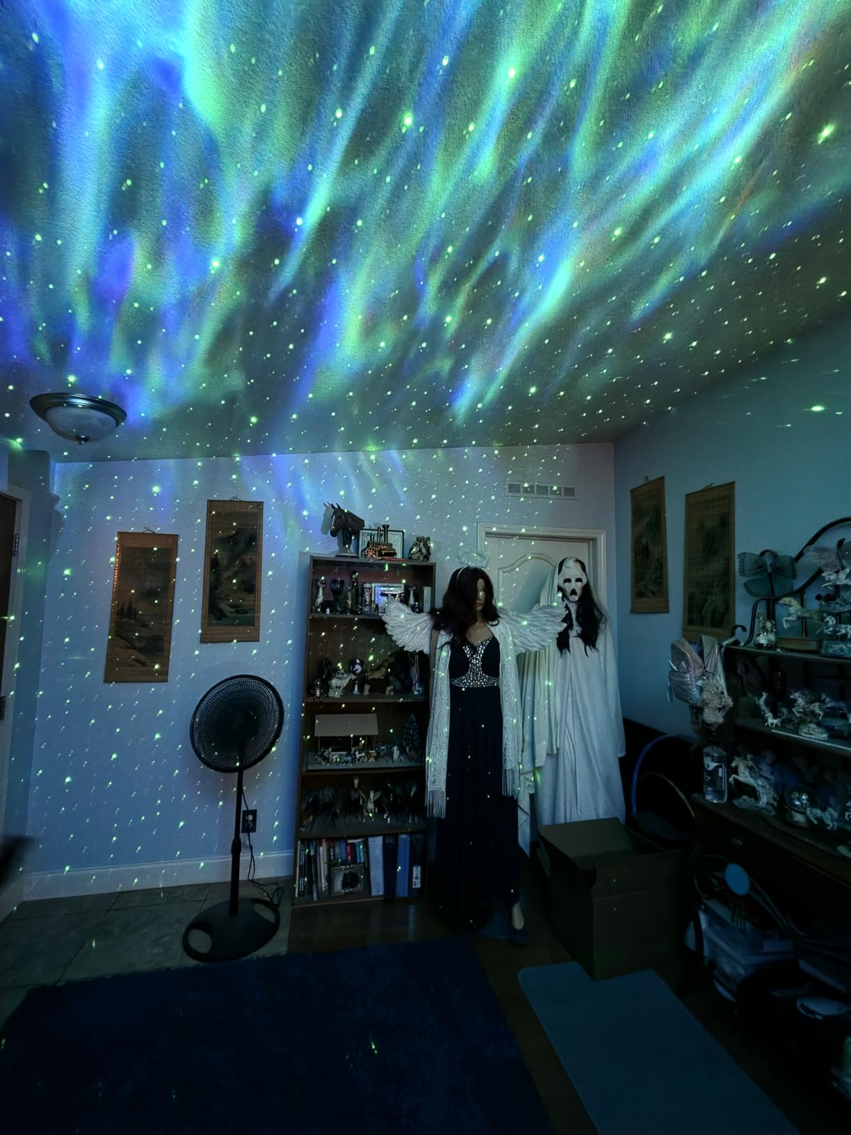 One Fire 360 Lights Galaxy Projector Star Projector Teen Girl Gifts Trendy Stuff Birthday Gifts Teen Boys Gift Ideas Women Gifts Lava Lamp 15 White Noise+ Bluetooth Room Decor Led Lights for Bedroom customer photo 1