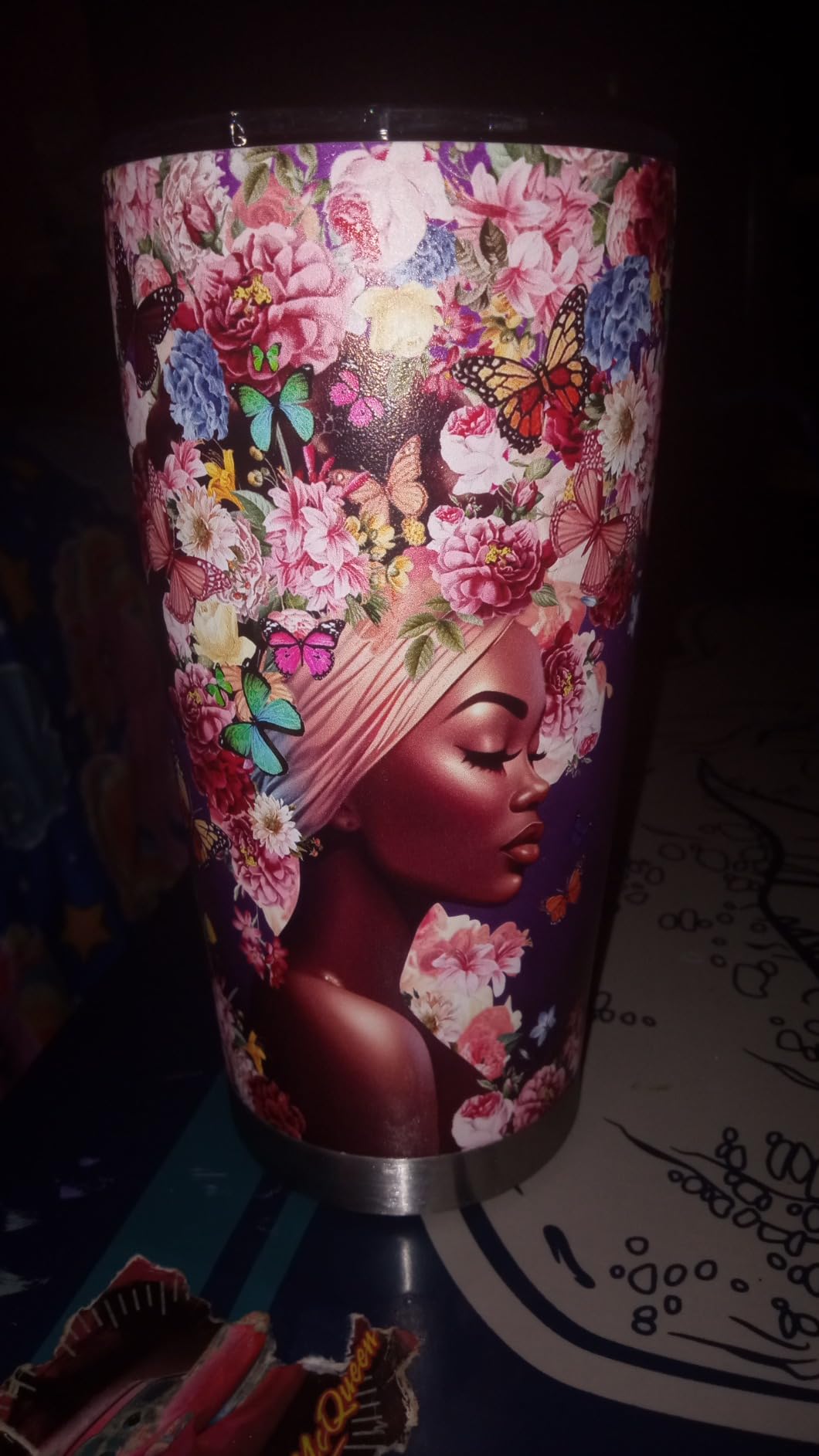 SANDJEST Elephant Tumbler 20oz Stainless Steel Insulated Coffee Travel Mug Cup for Women Girls on Birthday Christmas Mothers Day customer photo 1
