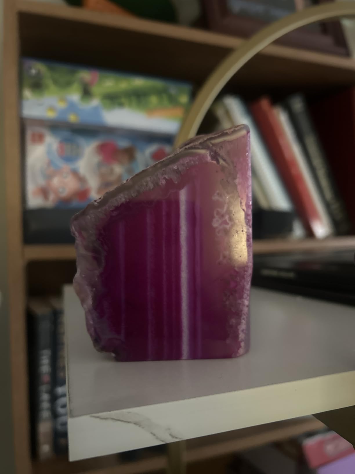 Natural Agate Geode Bookends - 3 to 4 lb Heavy Duty customer photo 2