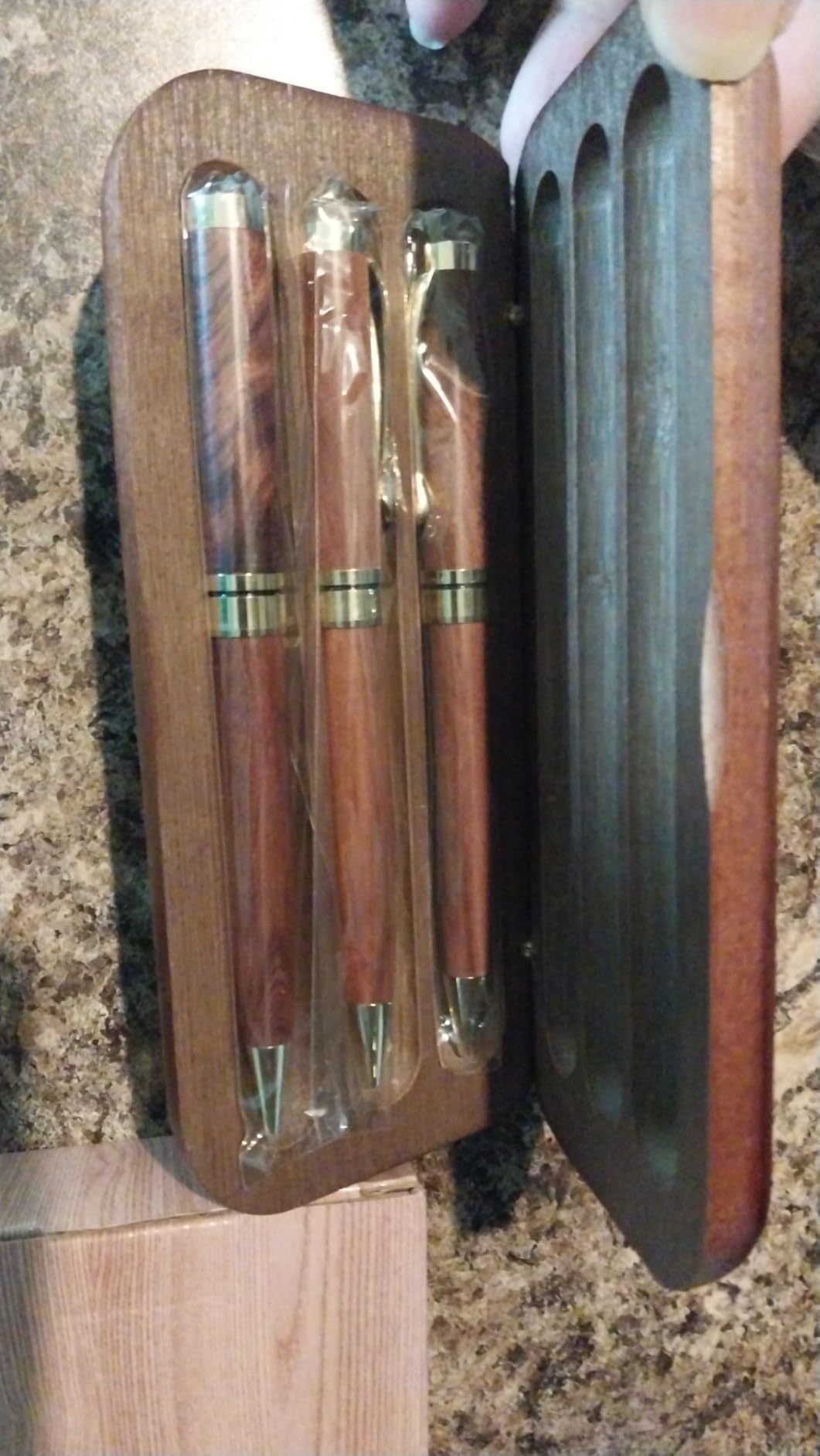 Renawe Fancy Wooden Pens Set with Box Congratulations Gifts for Women Men | New Job Promotion Gift for Coworkers Boss Lady Office Business Pen Nice Positive Writing Pens Journaling Luxury Engraved Pens customer photo 2