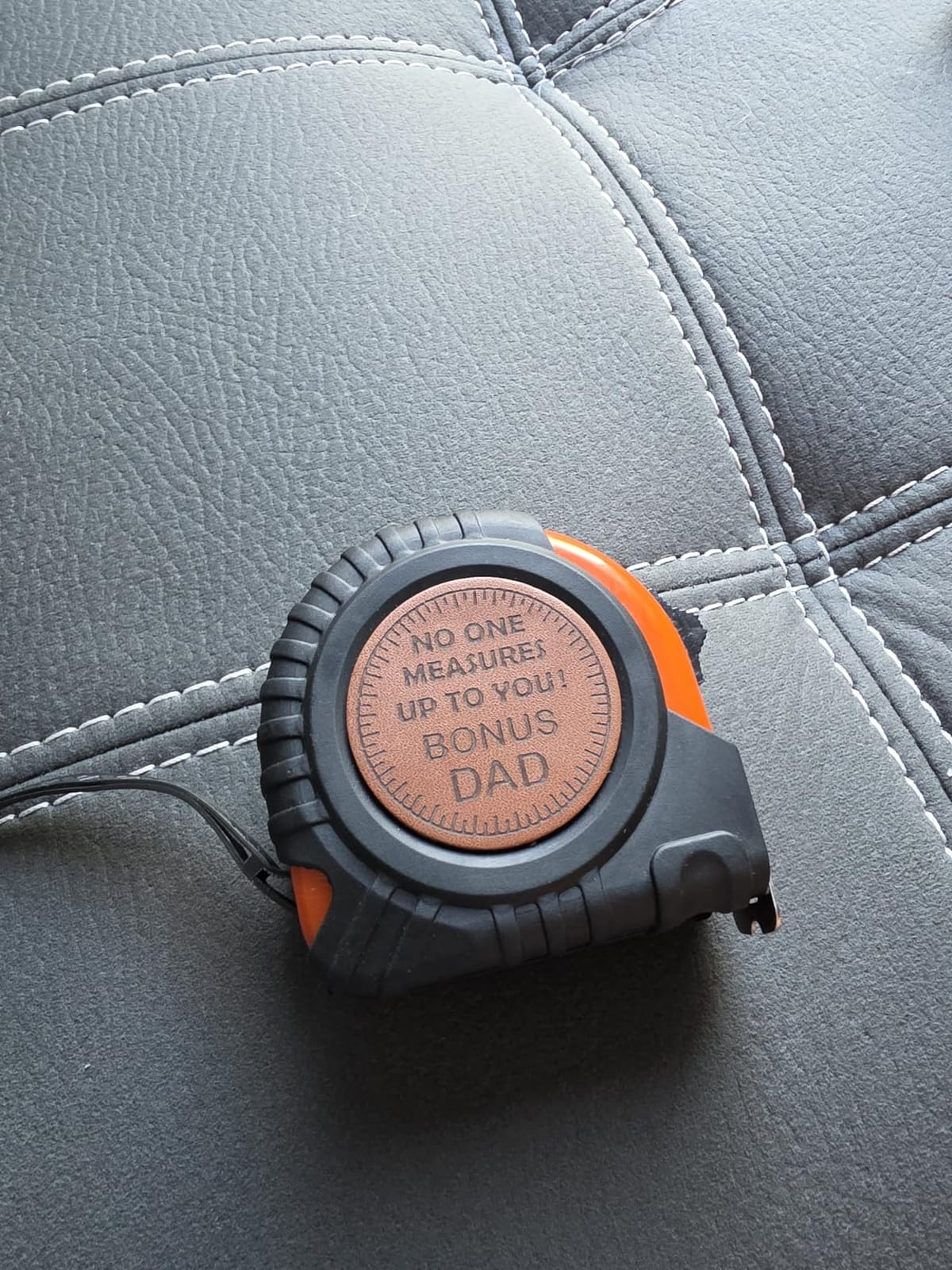 Uncle Birthday Gifts from Niece Nephew, Christmas Uncle Gifts, Best Uncles Ever Gift, Promoted to Favorite New Uncles Announcement Gift, Genuine Leather Engraved 25 FT Tape Measure Useful Tools customer photo 1