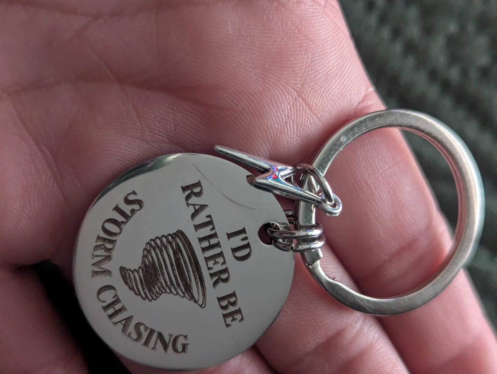 Heigebi I'd Rather Be Storm Chasing Keychain Tornado Hunter Gifts For Women Men Meteorologist Forecaster Inspirational Christmas Birthday Gift Chasing Jewelry customer photo 1