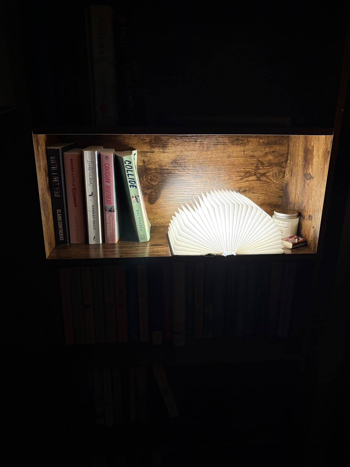 Uniwolk Book Lovers Gifts BookLamp - 5 Color Lights, 1200mAh Battery, Foldable Paper Lamp as Book Decor & Accessories, Hot Foil Cover Design, Unique Gifts for Women or Friends & Christmas customer photo 1