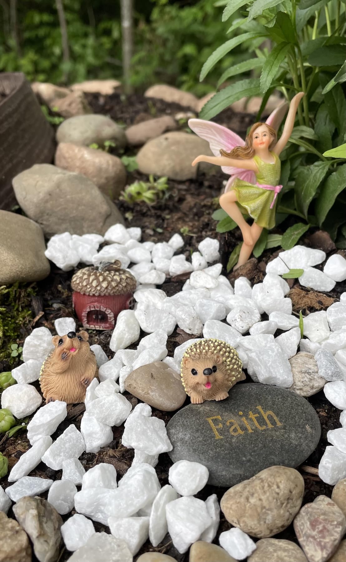 Fairy Garden Accessories, 7 Pieces Squirrel & Hedgehog Resin Figures with Acorn & Mushroom, Handmade Miniature Decor, Garden Miniatures and Home Decorations, Perfect DIY Gift customer photo 2