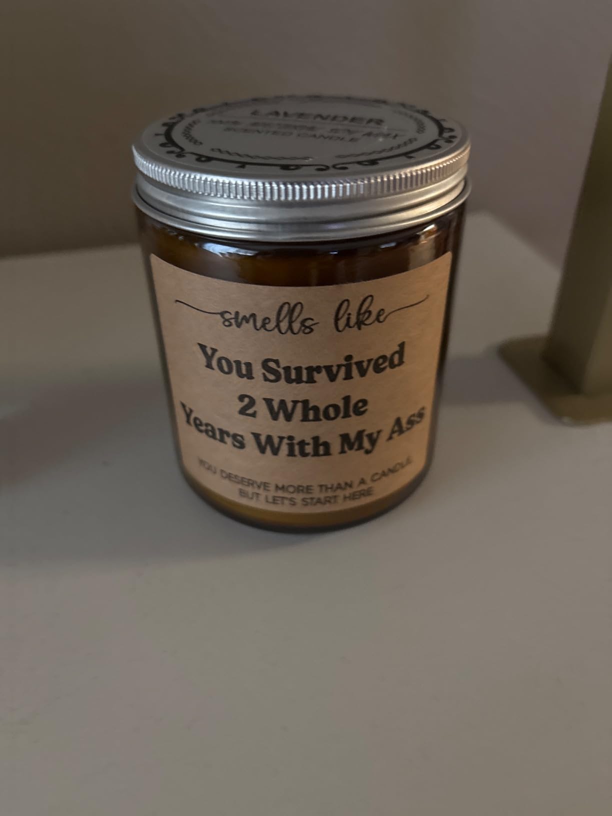 LEADO 2 Year Anniversary, 2nd Anniversary Candle Gifts for Him, Her | Cotton Anniversary, 2nd Wedding Anniversary, Happy 2 Yr Dating Anniversary Idea for Girlfriend, Boyfriend, Couple, Men, Women customer photo 1