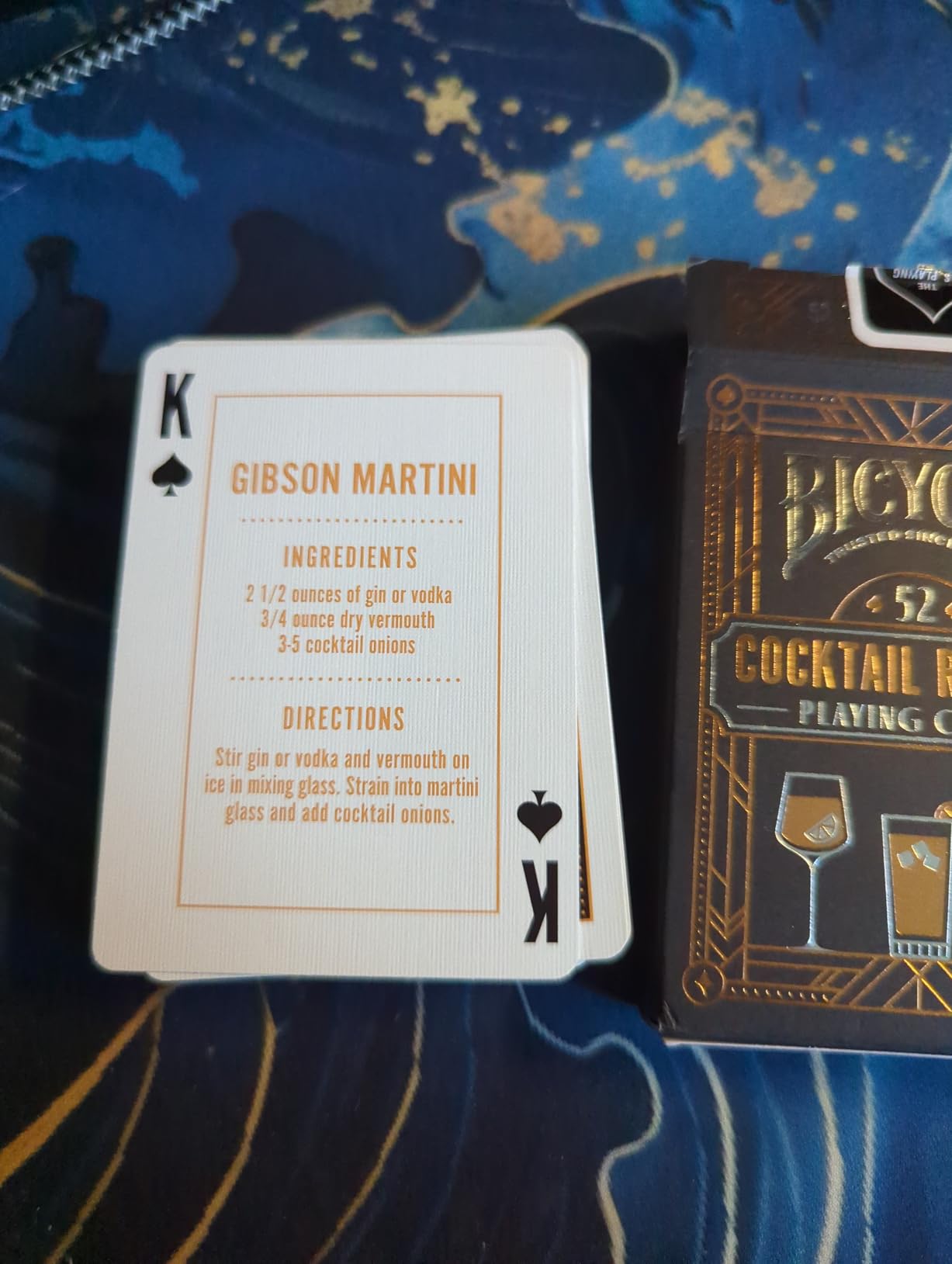 Bicycle Cocktail Playing Cards, Includes 52 Cocktail Recipes Featuring Old Fashioned, Margarita, Moscow Mule, Daiquiri, and Mojito Cocktail Recipes, 1 Deck customer photo 1