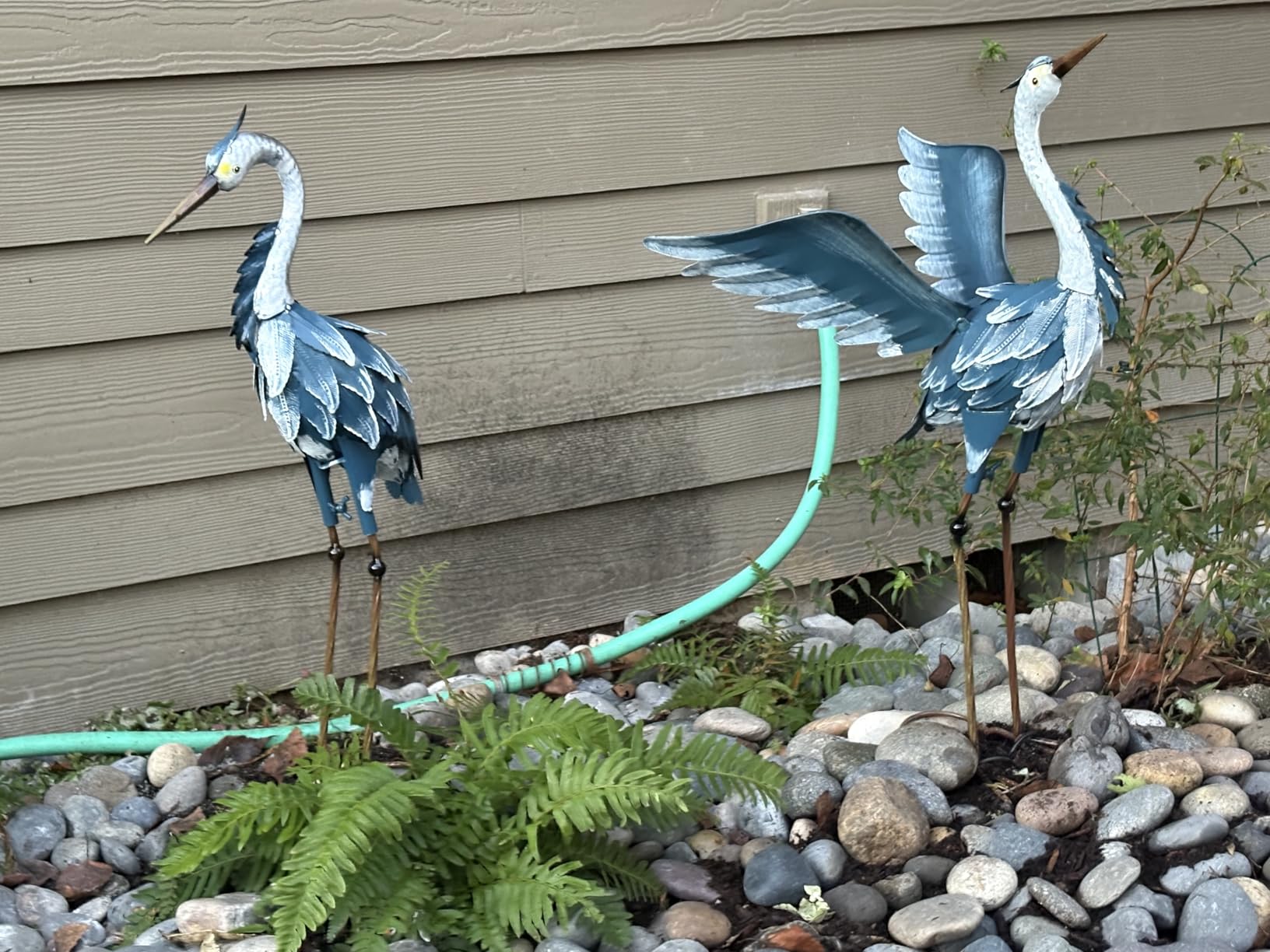 TERESA'S COLLECTIONS Garden Decor, Set of 2 Herons Garden Decor, 23-25