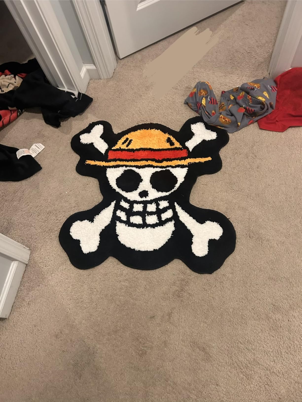 One Piece Rug - Anime bathmat - Handmade Tufted Rood Decor - Handmade & Premium- 28in (70cm) - Hypebeast Rug - Preppy Decor - Hypebeast Decor (One Piece) customer photo 1