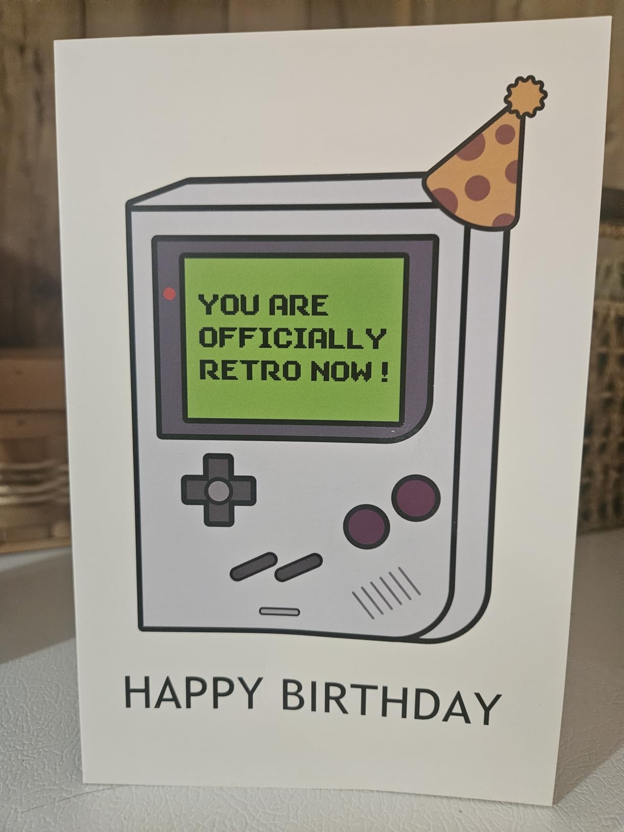 RUALOVE Officially Retro Birthday Card, Funny Retro Postcard for Gamers, Funny Birthday Card Gift For Husband Wife Dad Mom, 30th 40th 50th Birthday Card, Gameboy Birthday Card customer photo 1