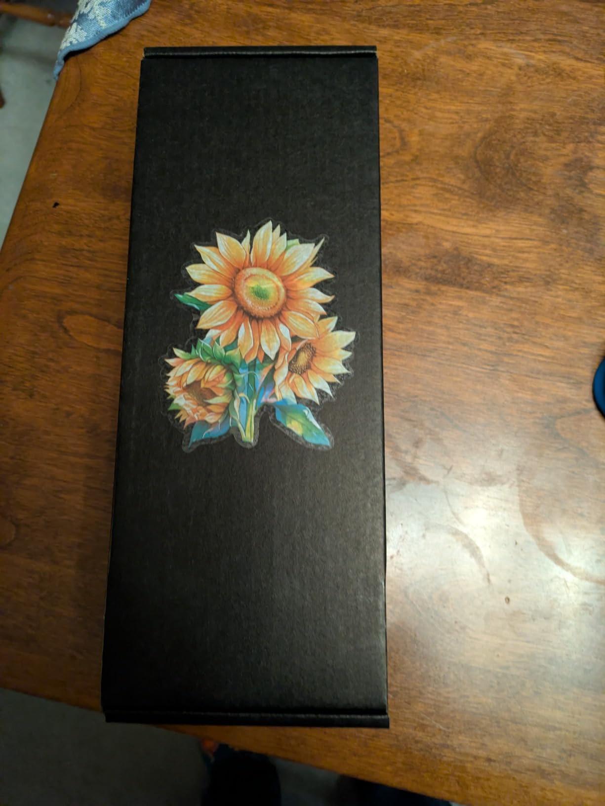 Rimvoe Genuine Leather Sunflower 3rd Year Anniversary Keepsake for Her Him, Leather Gifts for 3 Year Anniversary customer photo 1