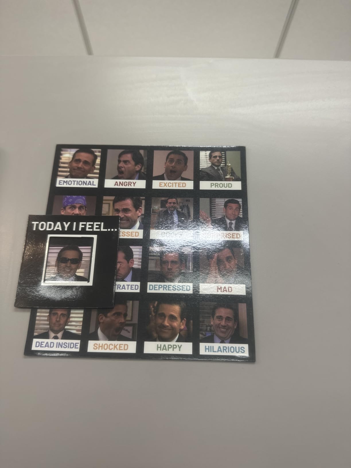 The Office Daily Mood Tracker Feeling Poster, Michael Scott Merchandise customer photo 2