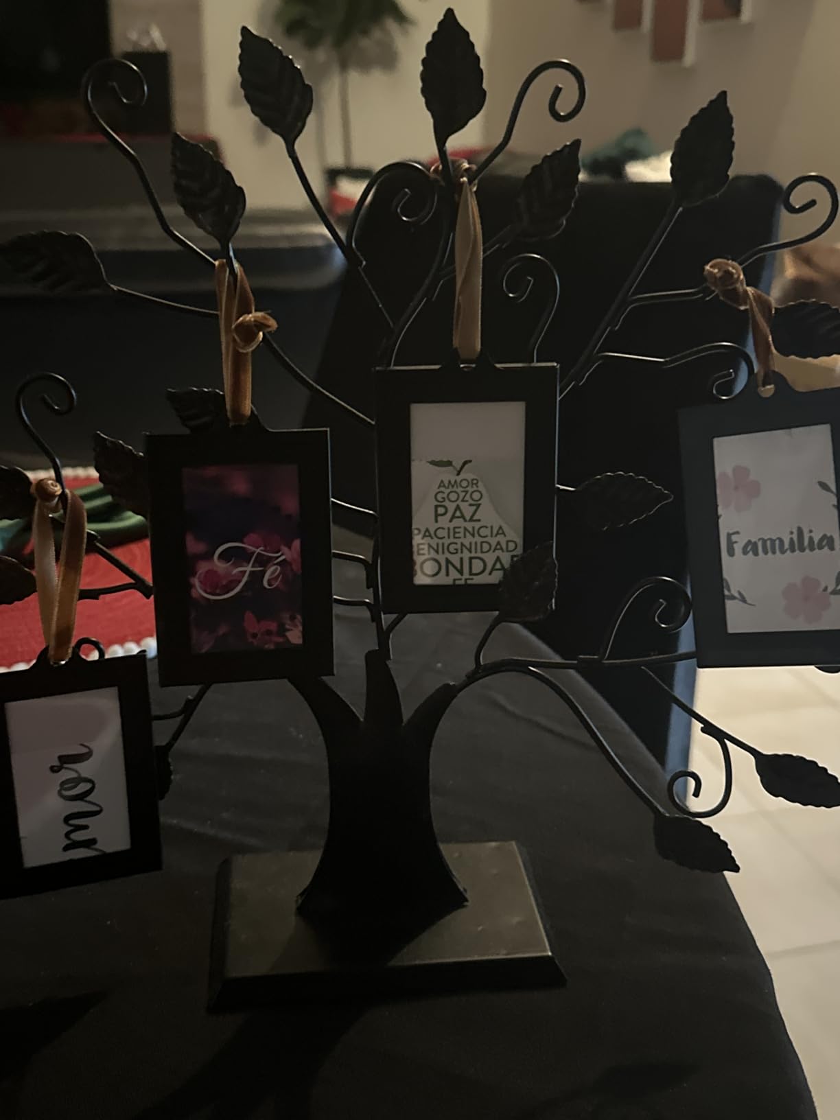 Philip Whitney Family Tree Picture Frame Display - Includes 10 Hanging 2x3 Picture Frames and 13