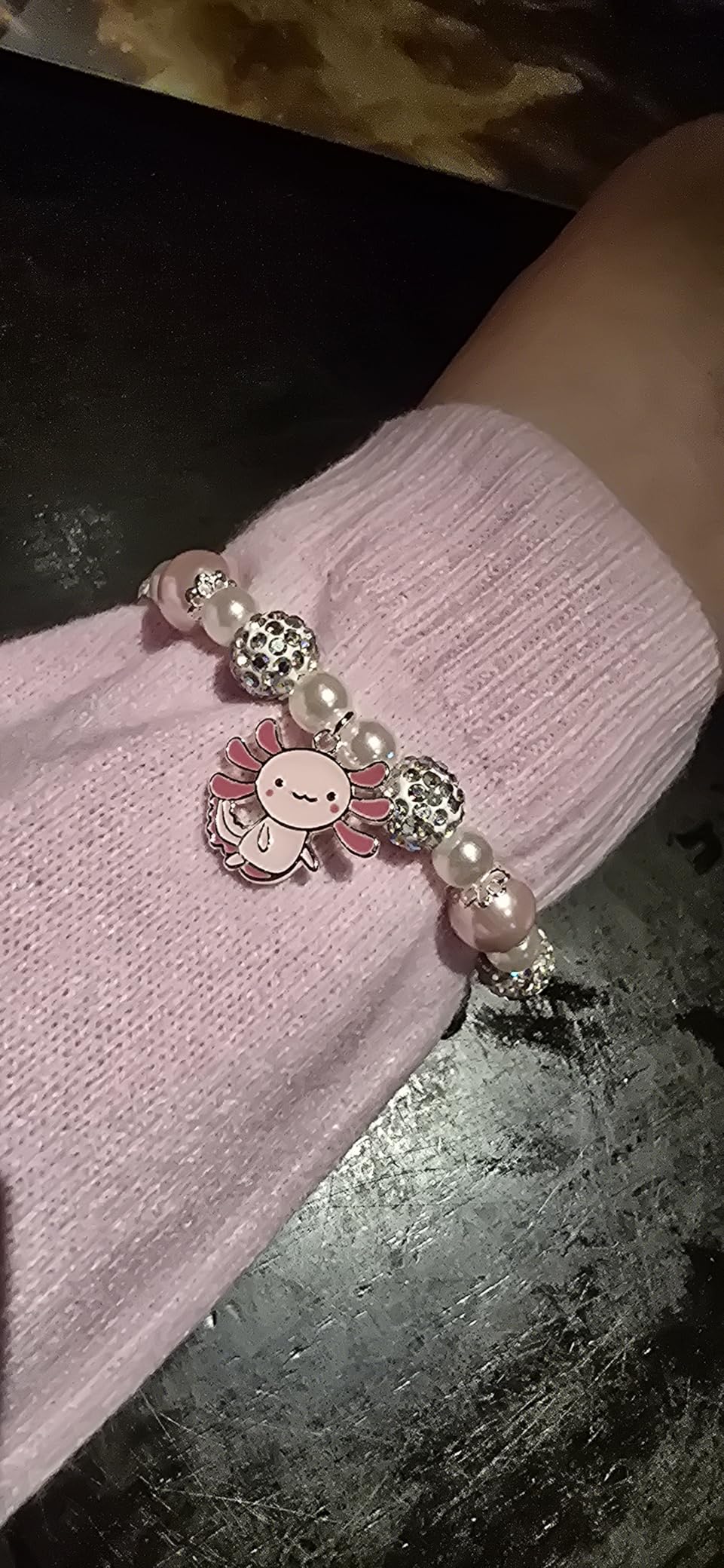 Axolotl/Horse Bracelet Gifts for Girls Kids, Charm Pearl Bead Bracelet Cute Stuff Birthday Jewelry for Daughter Granddaughter Teens customer photo 1