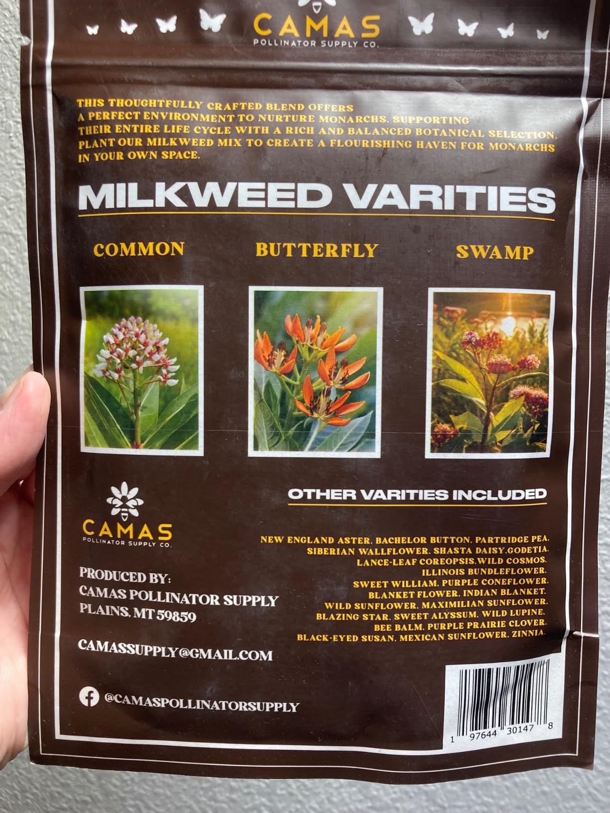 Monarch Butterfly Garden Kit with Milkweed Seeds - Perennial Flower Seeds to Plant Outside, 1/4 Pound Pure Bulk Wildflower Seeds, Garden Seeds for Attracting Pollinators customer photo 1