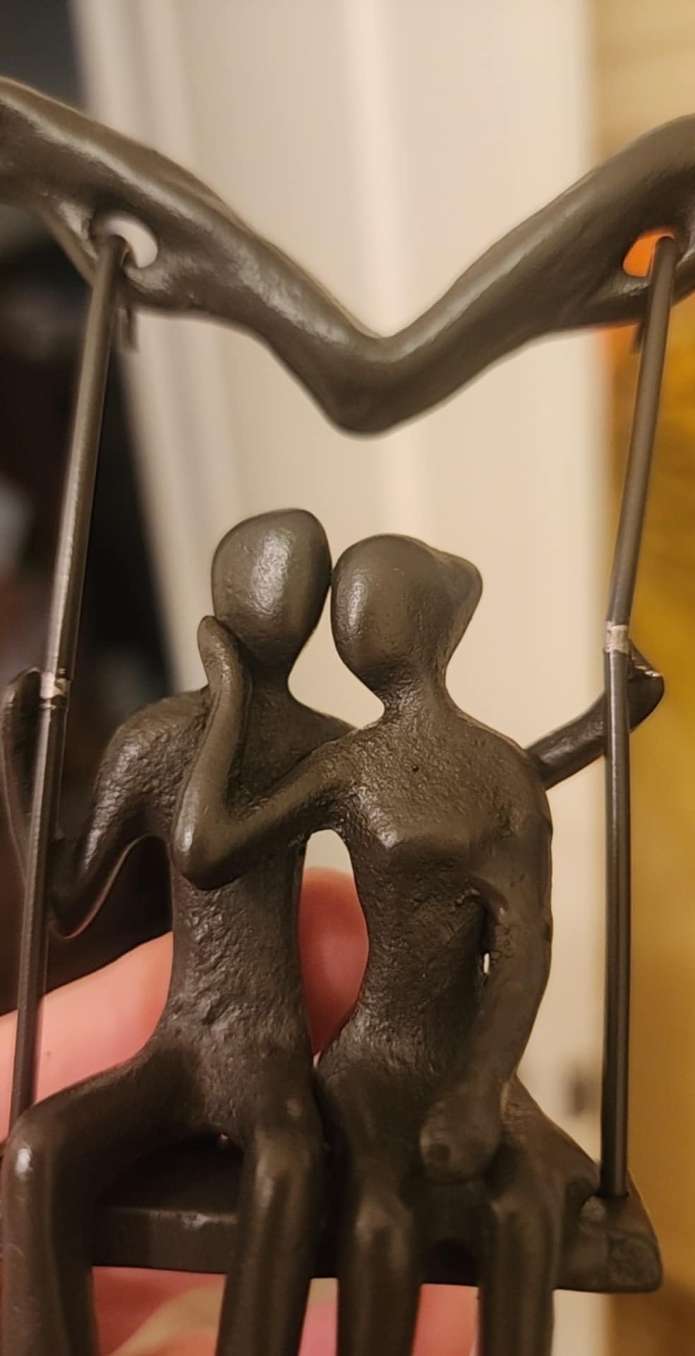 Iron Heart Statue Anniversary Wedding Gift for Her Wife Him and Couple, Heart Sculpture Decoration, Heart Figurine, Couple Figurine Statue, Valentine's Day Birthday Gifts, Cast Iron customer photo 2