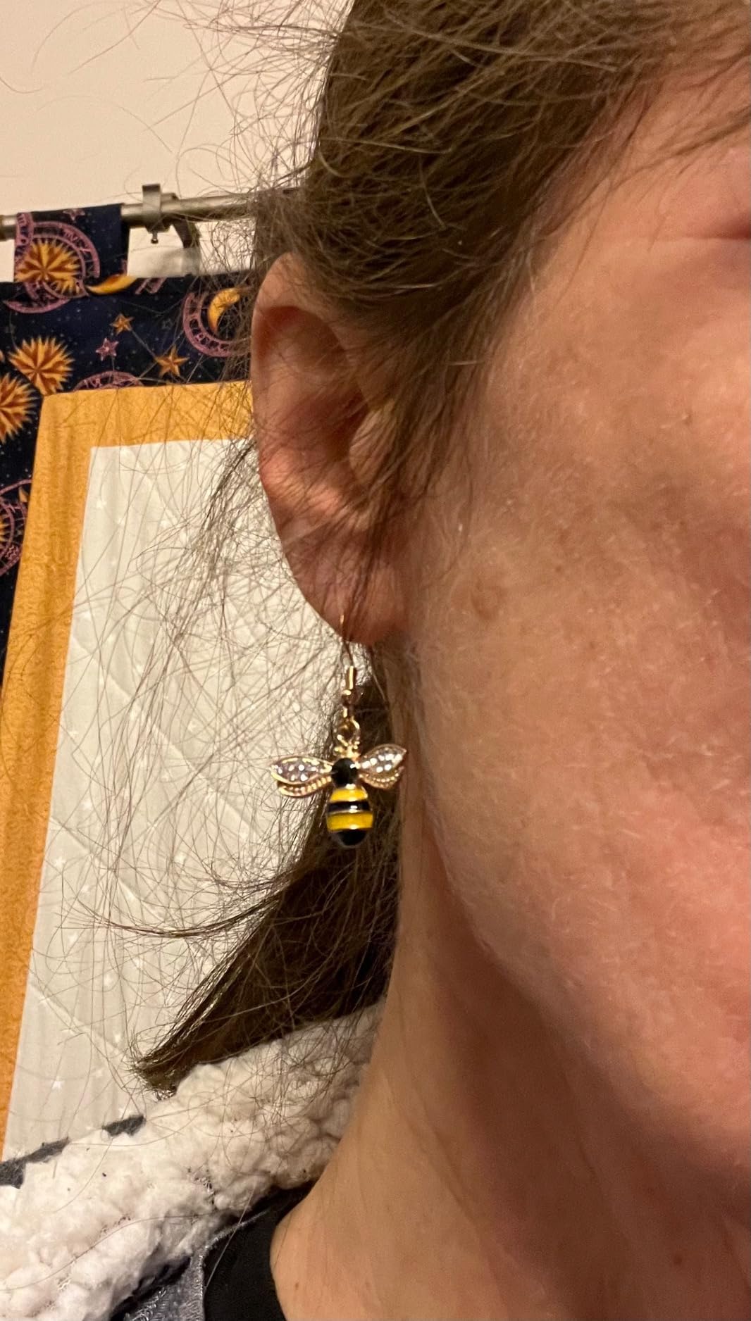 Bee Earrings for Women Gifts Gold Bumble Bee Bumblebee Jewelry Honey Bee Earings customer photo 1
