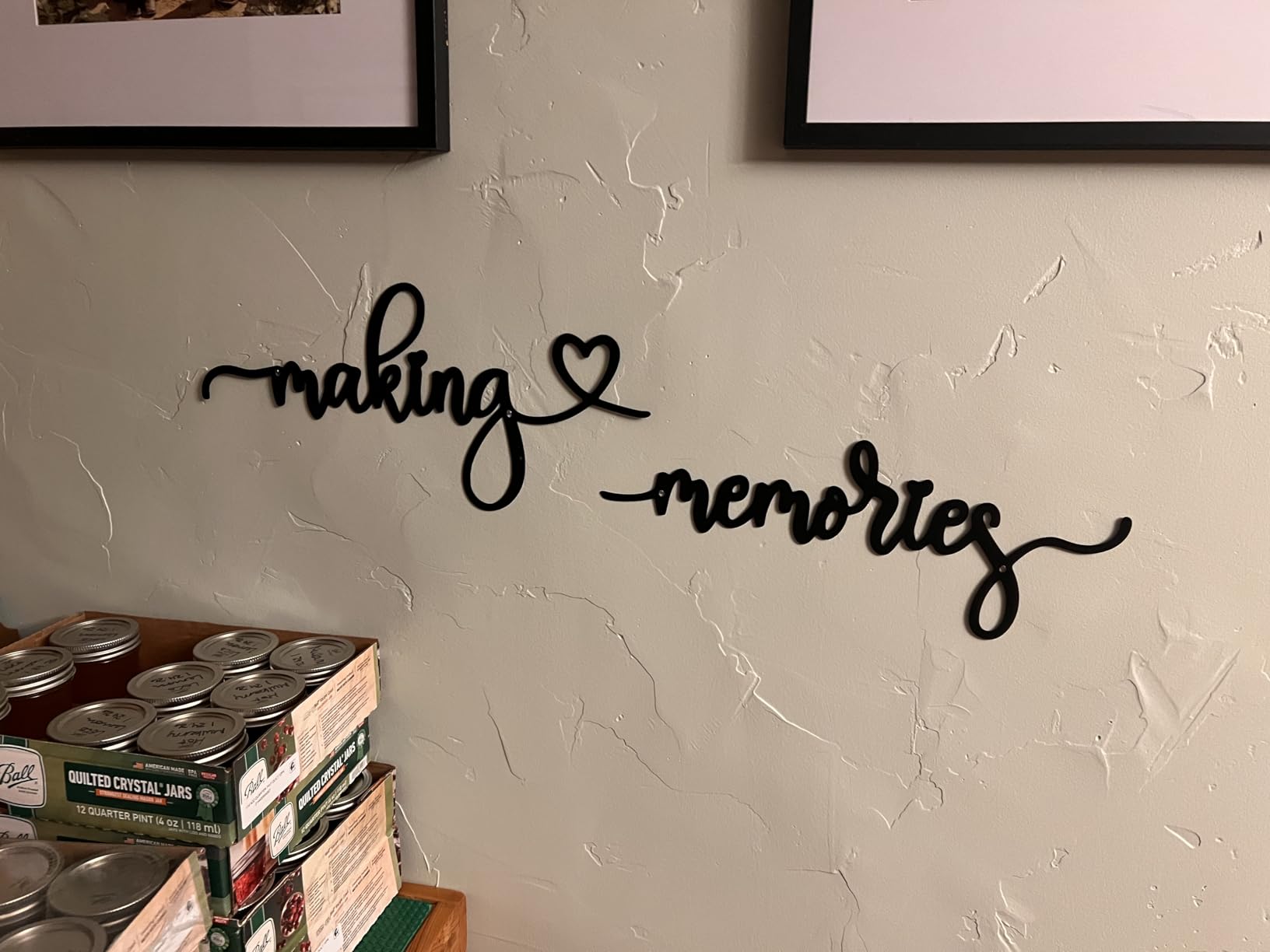Rajukit Our Family Metal Wall Decor Sign for Home | Rustic wall hanging decoration with family sign design. Suitable for bedroom, living room. customer photo 2