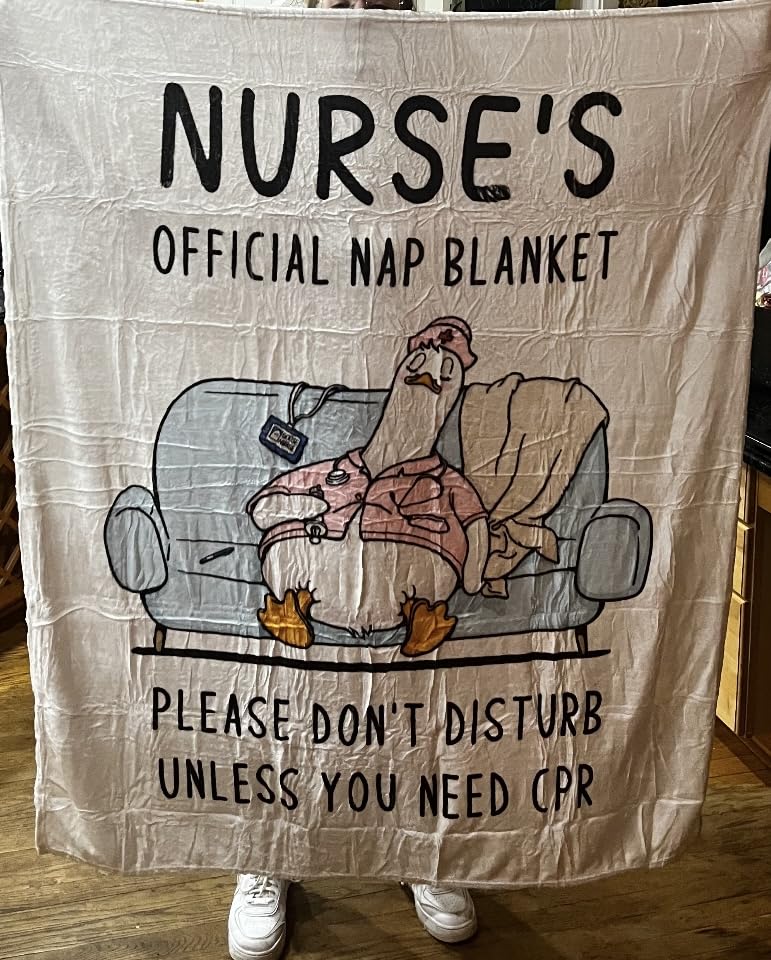 Nurses Gifts for Women/Men, Cute Nurses Week/Appreciation Gifts | Soft LPN RN Nurse Blanket, Nursing Student Graduation Gift Flannel Throw Blanket 60