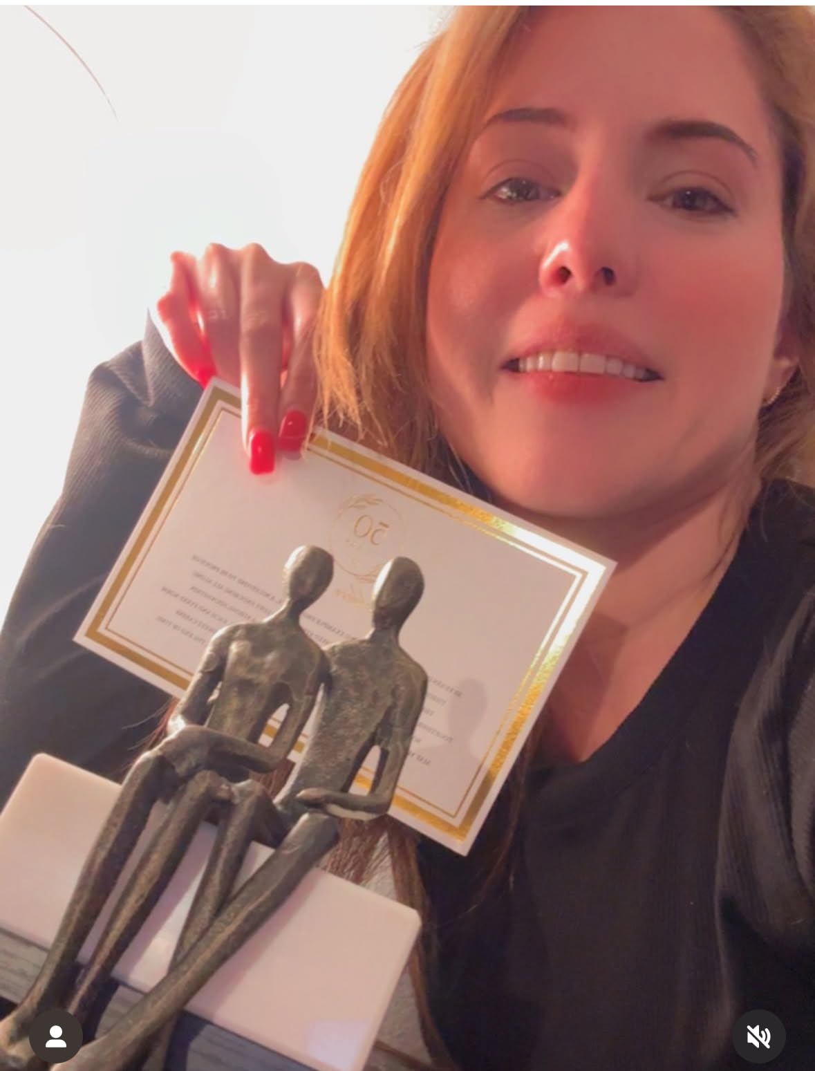 50th Anniversary Couple Gifts - Iron Couple Sculpture on Marble Rock | Golden Anniversary Cast Iron Couple on a Marble Rock, Antique Gold Finish, Engraved Plaque, Poem Card, Gift Box Included customer photo 1