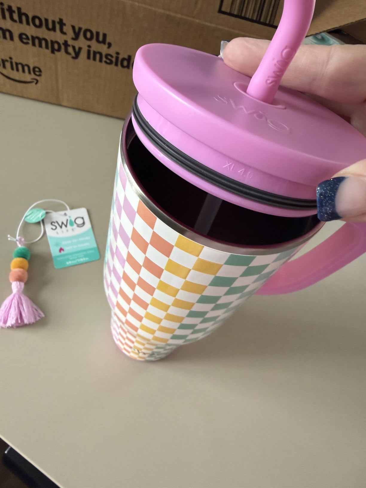 Swig Life 40oz Insulated Mega Mug with Handle & Straw, Scrub Life | Triple Insulated Stainless Steel - Handle & Straw Included - Extra Large Capacity - Cup Holder Friendly customer photo 2