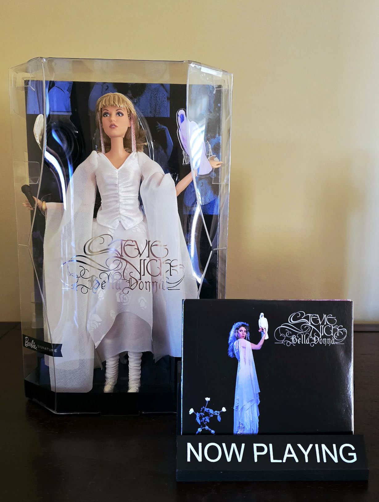 Barbie Signature Doll, Stevie Nicks Bella Donna Collectible Wearing Flowing White Dress with Hat & Mic Accessories, Includes Doll Stand customer photo 1