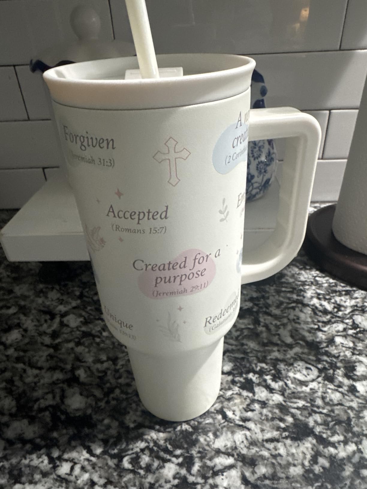 SANDJEST Horse Tumbler with Handle, Insulated Cup Stainless Steel Travel Mug Cup, Gifts for Women Girl, Equestrian Gift for Birthday Christmas, 40oz customer photo 2