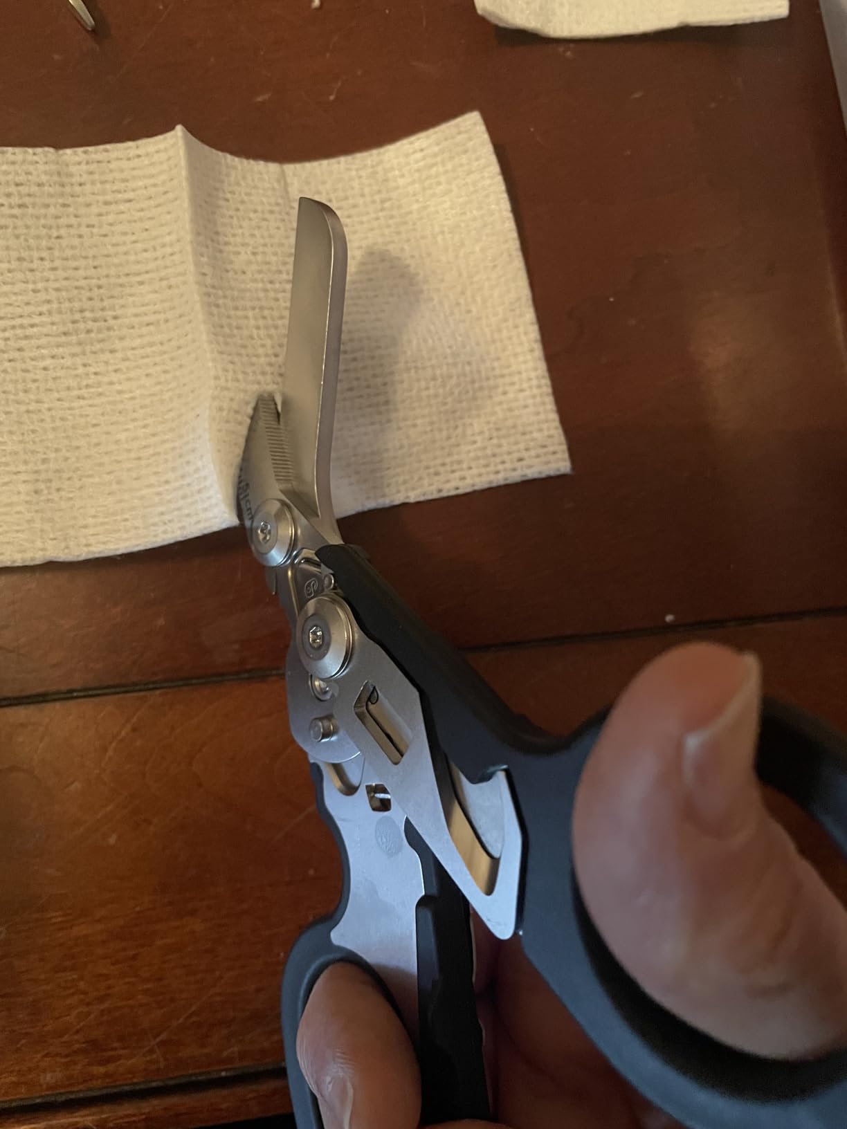 Heavy Duty 6 in 1 Multifunctional Trauma Shears Foldable | Stainless Steel emergency response scissors | Survival Shears with Holster | Medical Trauma shears Tactical With Strap Cutter | Black customer photo 1