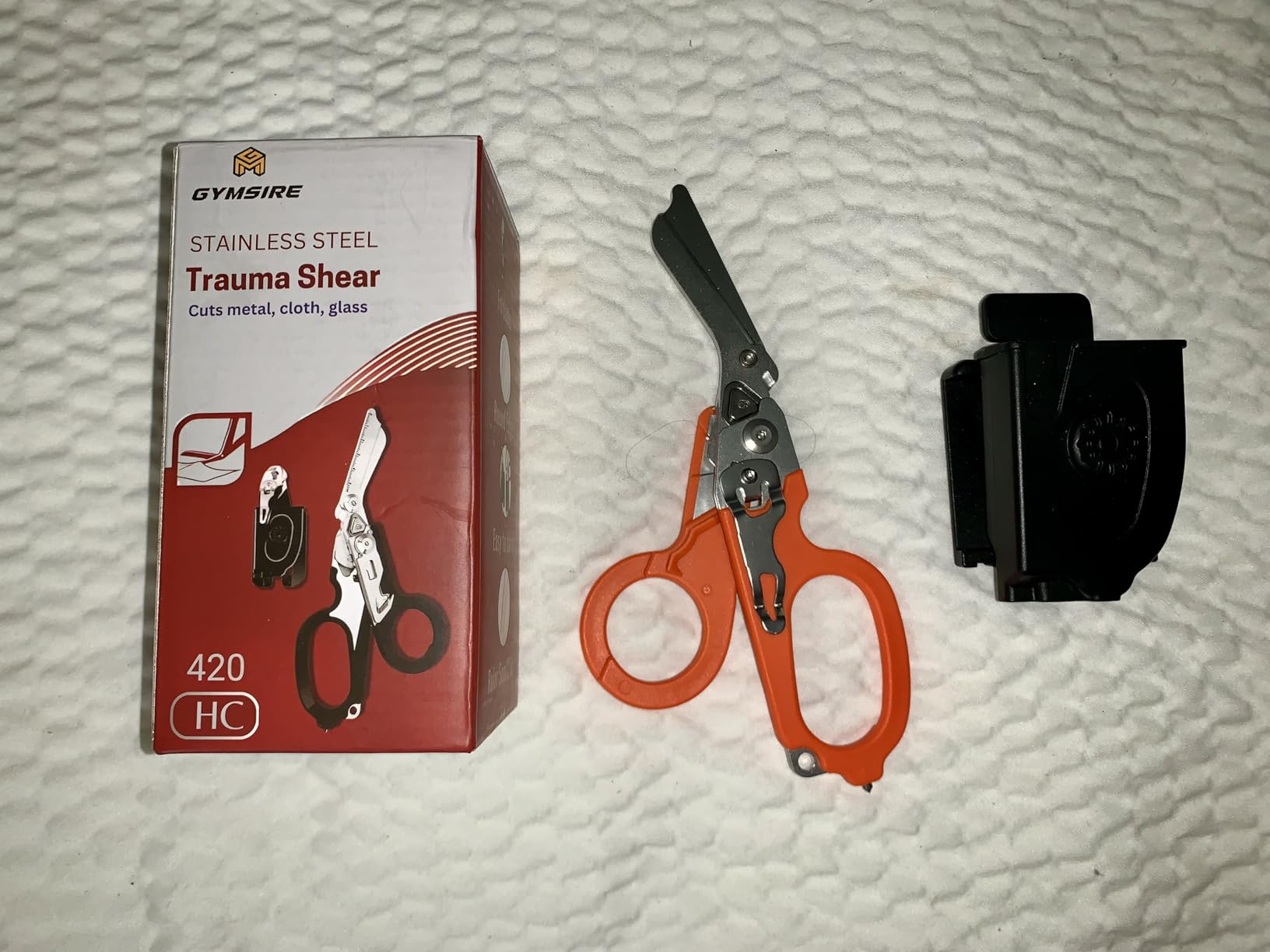 Heavy Duty 6 in 1 Multifunctional Trauma Shears Foldable | Stainless Steel emergency response scissors | Survival Shears with Holster | Medical Trauma shears Tactical With Strap Cutter | Black customer photo 2