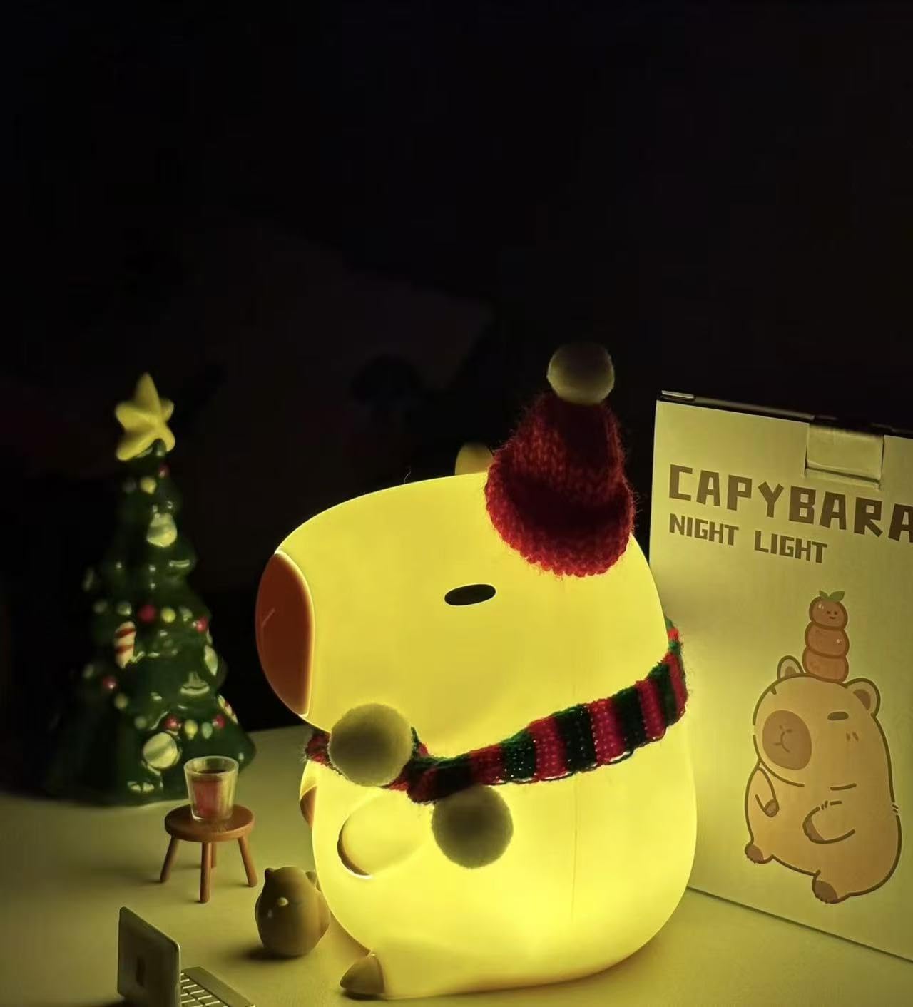 YR YRHH-PET Duck Cute Lamp, Squishy Night Light, Kids Gifts Baby Room Decor | Safe Silicone Bedside Lamp, Touch Animal Nightlight For Nursery, College White Elephant Gifts, Boys Girls Dodo Ducky Stuff customer photo 2