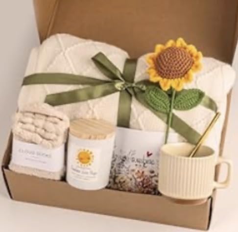 Anforsun Sending Sunshine Sunflower, Thinking of You Care Package Unique Gift Baskets for Women, Best Friend Birthday and Get Well Soon customer photo 1