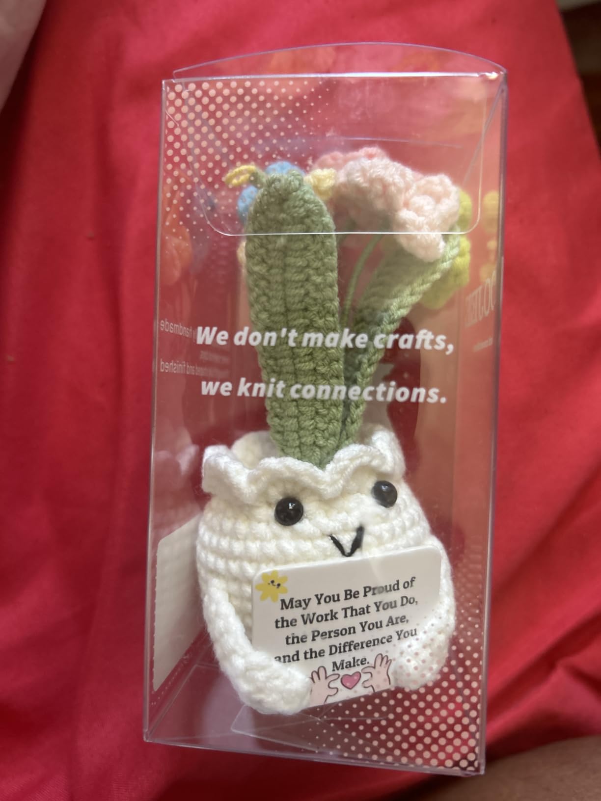 Thank You Crochet Gifts for Coworkers Sunflower Pot - Thank You for Being Awesome! Appreciation Gifts for Women Employee Nurse Secretary Positive Handmade Gift customer photo 1