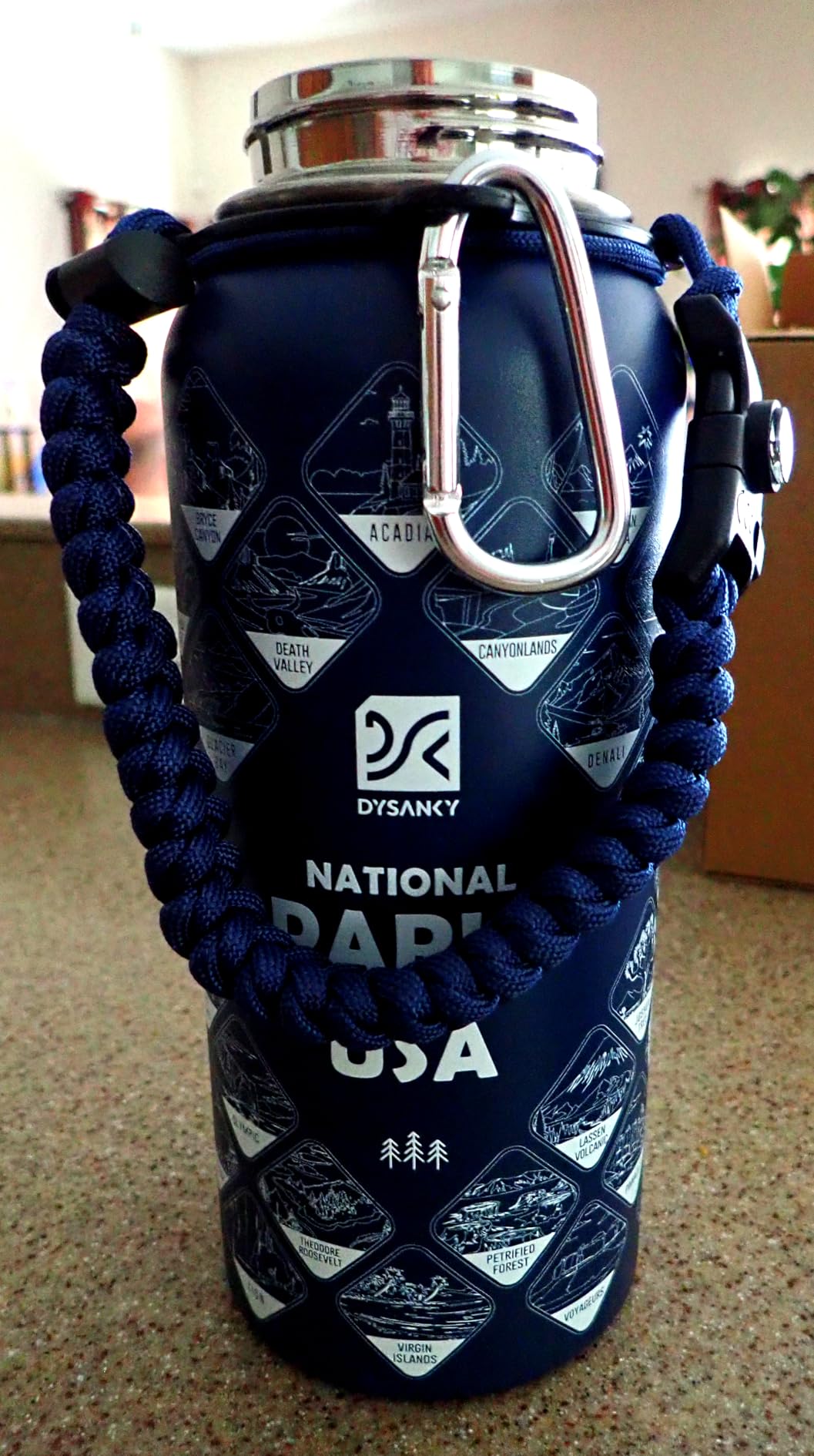 DYSANKY National Parks Water Bottle - 32 oz Insulated Stainless Steel Water Jug with 63 Hand-Drawn Park Stickers, Outdoor Accessories & Gift Box - BPA-Free - Ideal for Hiking, Camping & Travel customer photo 1