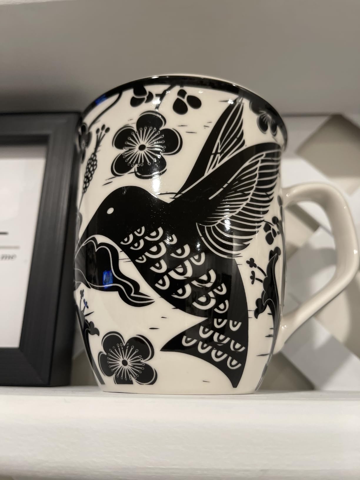 Karma Gifts 14 oz Black and White Boho Mug Celestial customer photo 1
