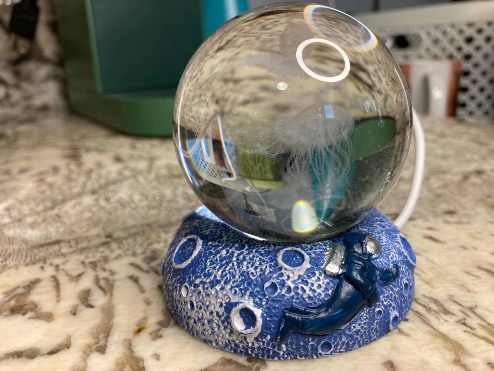 Whales Crystal Ball Decor Figurine Gifts for Women | 2.4in Home Ornament Glass Decorative Sphere Night Light Sculpture Display Orb Crafts for Ocean Lovers, Friends, Girls customer photo 1