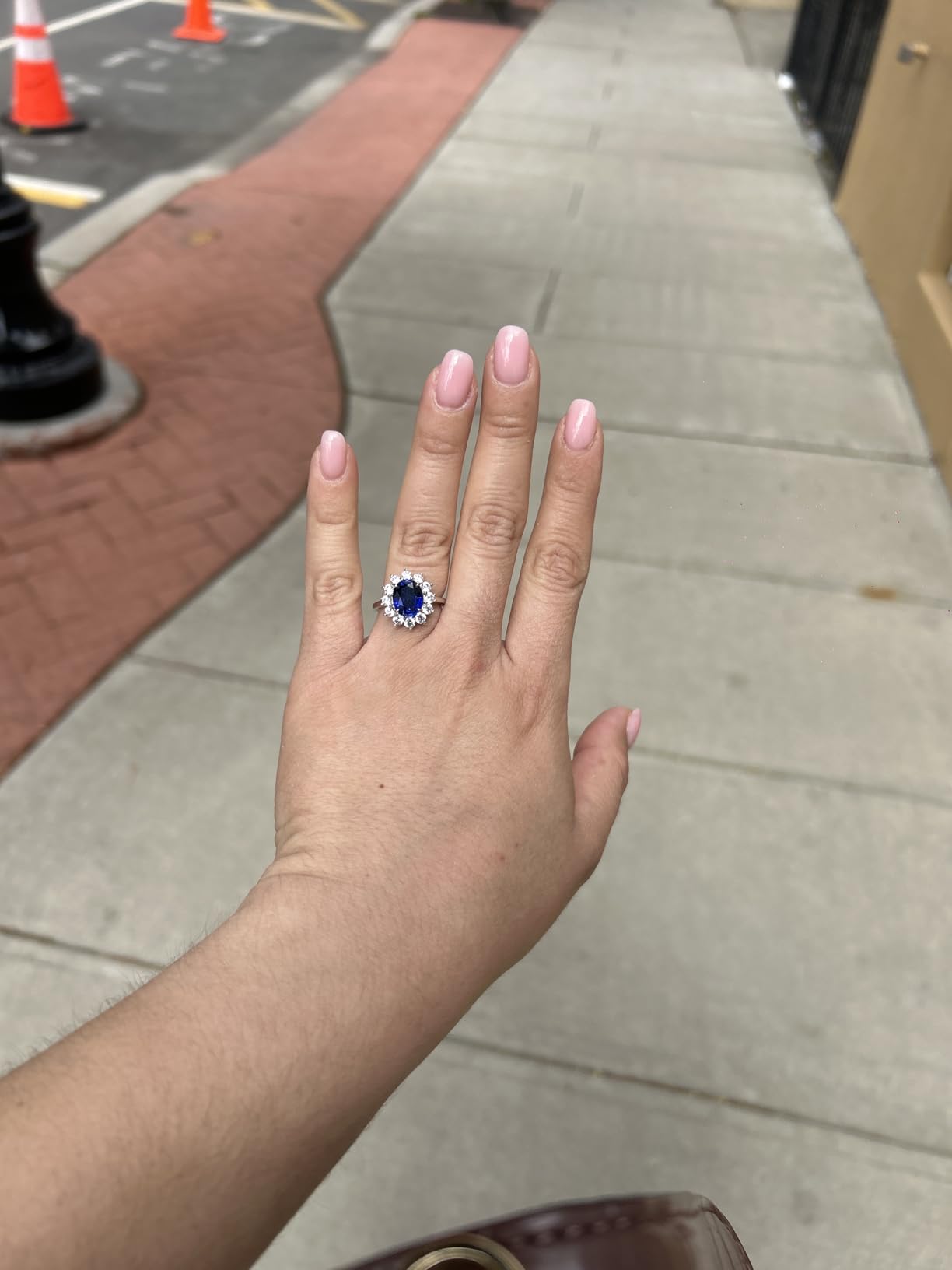 Princess Diana Ring, 3.7ct Lab Grown Blue Sapphire Ring for Women | 925 Sterling Silver, Tarnish Resistant Finish, Premium Gift Box with Certificate customer photo 2