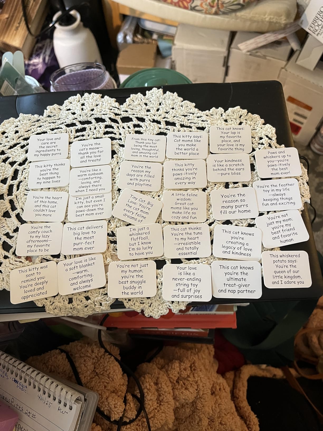 Cat Lover Gifts for Women - Positive Crochet Animal with 30 Cute Signs | Cat Mom Gift customer photo 1