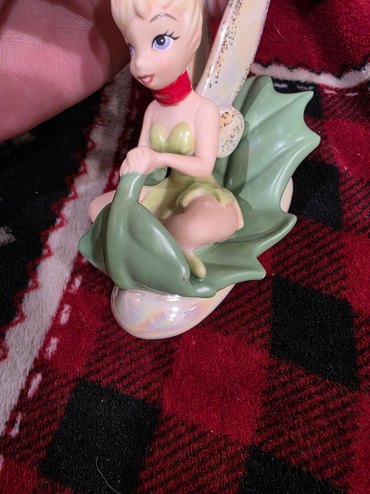 Lenox 2025 Disney Tinker Bell Sledding Christmas Hanging Ornament | porcelain with gold accents | hanging cord included | collectible gift for Disney and Peter Pan fans customer photo 2