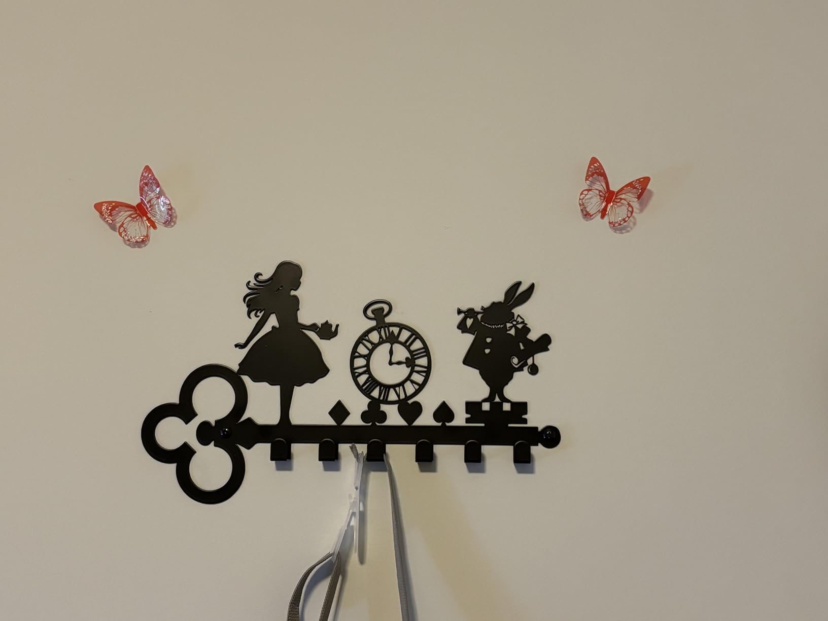 Alice Decorative Key Holder for Wall, Wonderland Wall Decor for Home Gifts | Functional Hook Rack, Metal customer photo 1