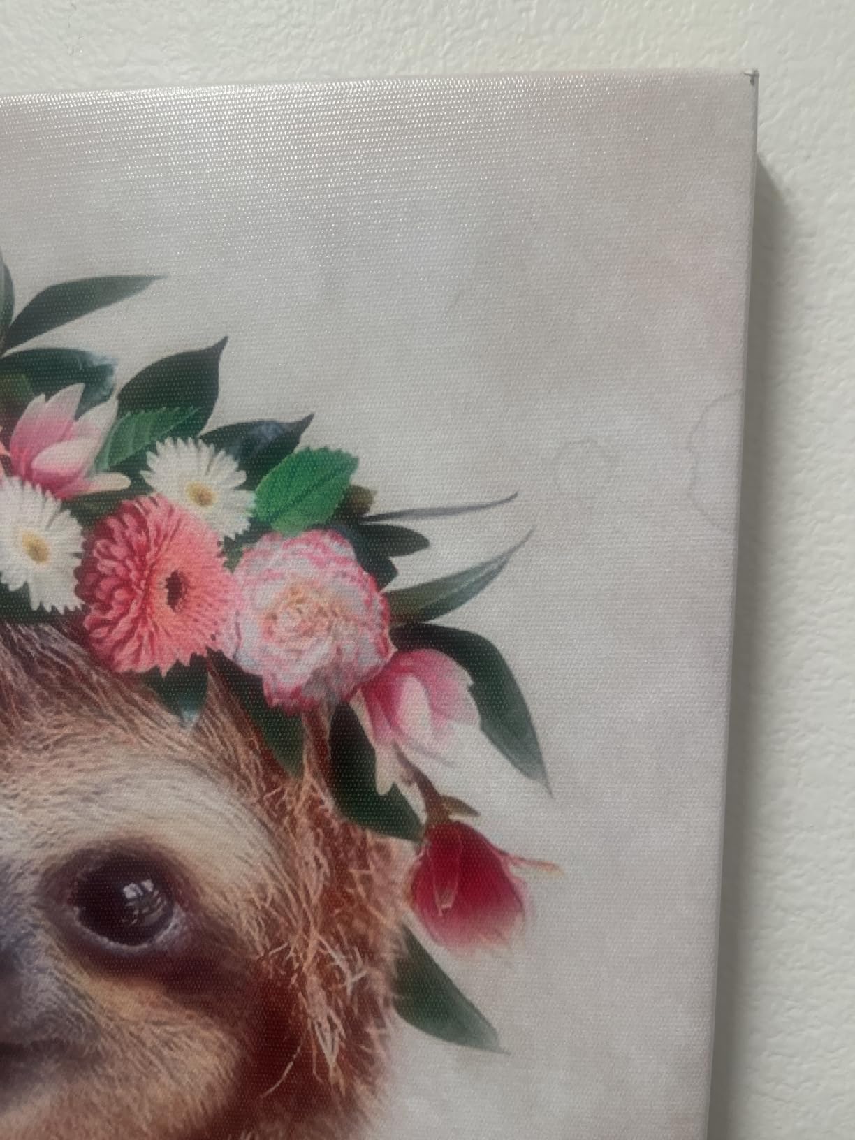 Lovely Koala Portrait Canvas Wall Art Cute Koala Bear with Floral Garland Poster Painting Retro Animal Pictures Prints Artwork for Kid's Room Bedroom Nursery Wall Decor Housewarming Gift 12