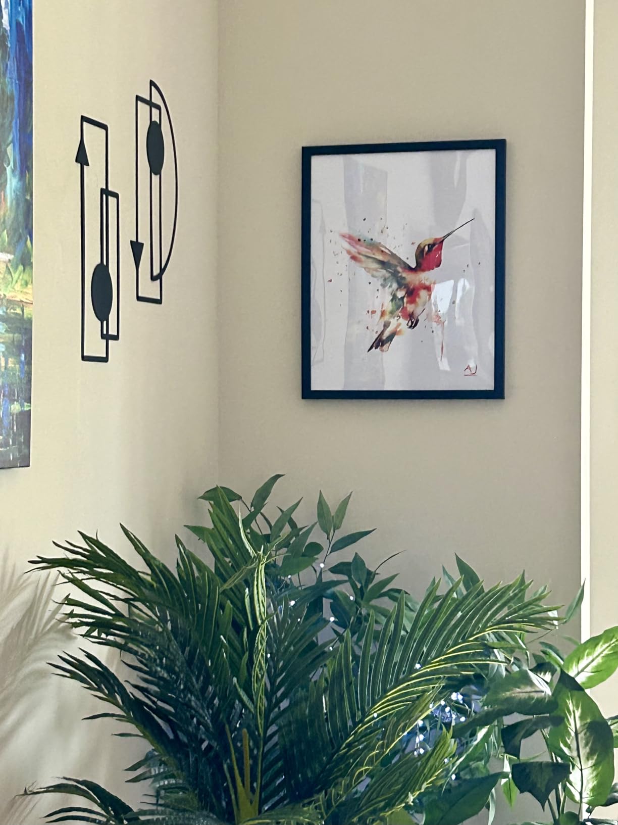 Robin Black Framed Art Print Poster, Bird Watercolor Painting, Nature Animal Wall Decor Bird Illustrations Living Room Bedroom Bathroom Decorations 55 (Robin, 14