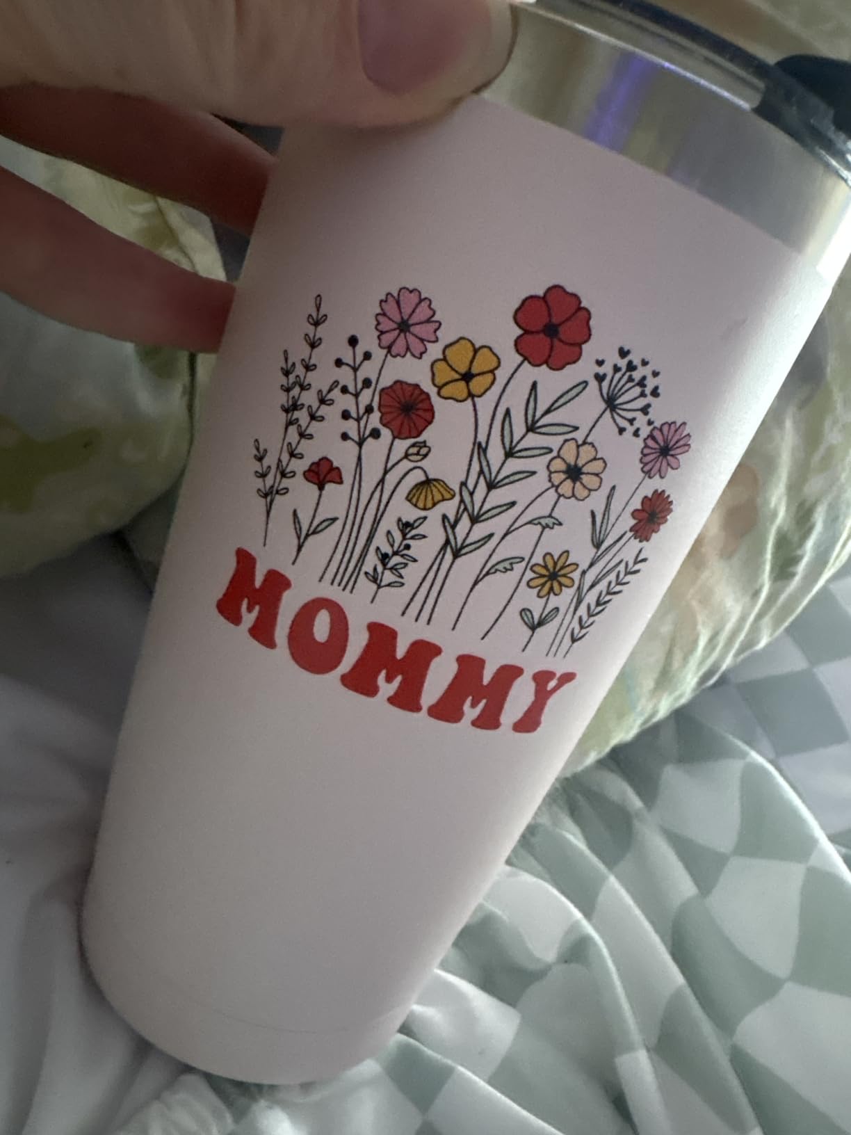 Qtencas Grandma and Grandpa Gifts, Grandparents Christmas Gifts, Grandpa and Grandma insulated Travel Tumbler Set, Gift for Grandparents on Christmas Birthday Anniversary, 20 Oz Black & White customer photo 1