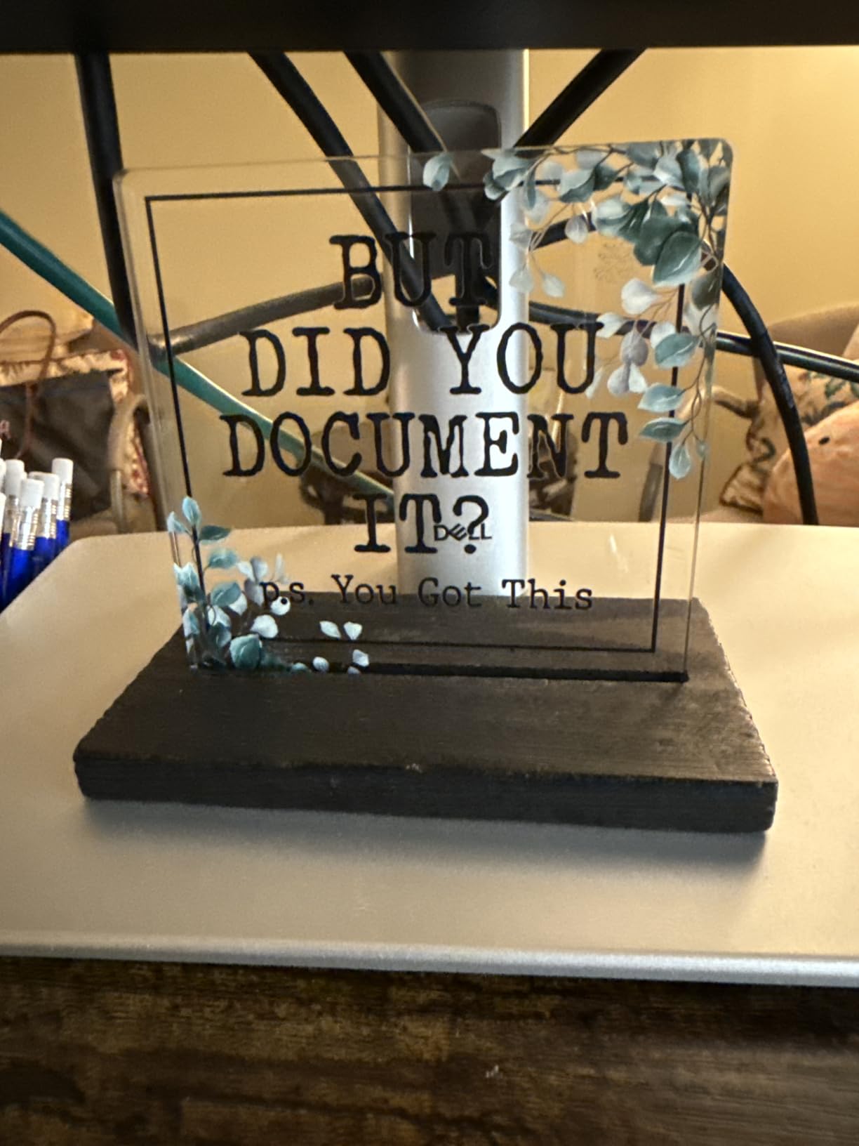 Funny Optometrist Gifts, Eye Doctor Appreciation Gifts, Optical Clinic Reception Humor Sign for Ophthalmologists, Colleague White Elephant Gift, Office Humor Decor Sign PlaqueVZ474 customer photo 1