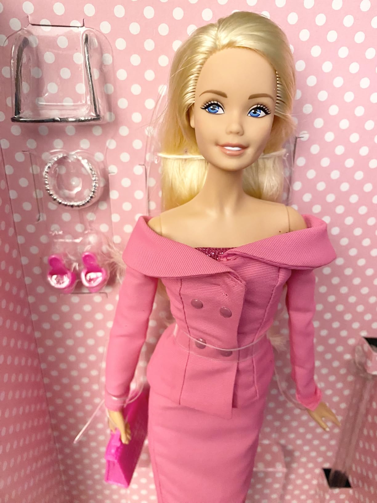 Barbie Signature Styled by Andrew Mukamal Collectible Doll | 3 day-to-night looks in 1 outfit, 2 shoes + sunglasses + necklace + handbag, doll stand + COA customer photo 1